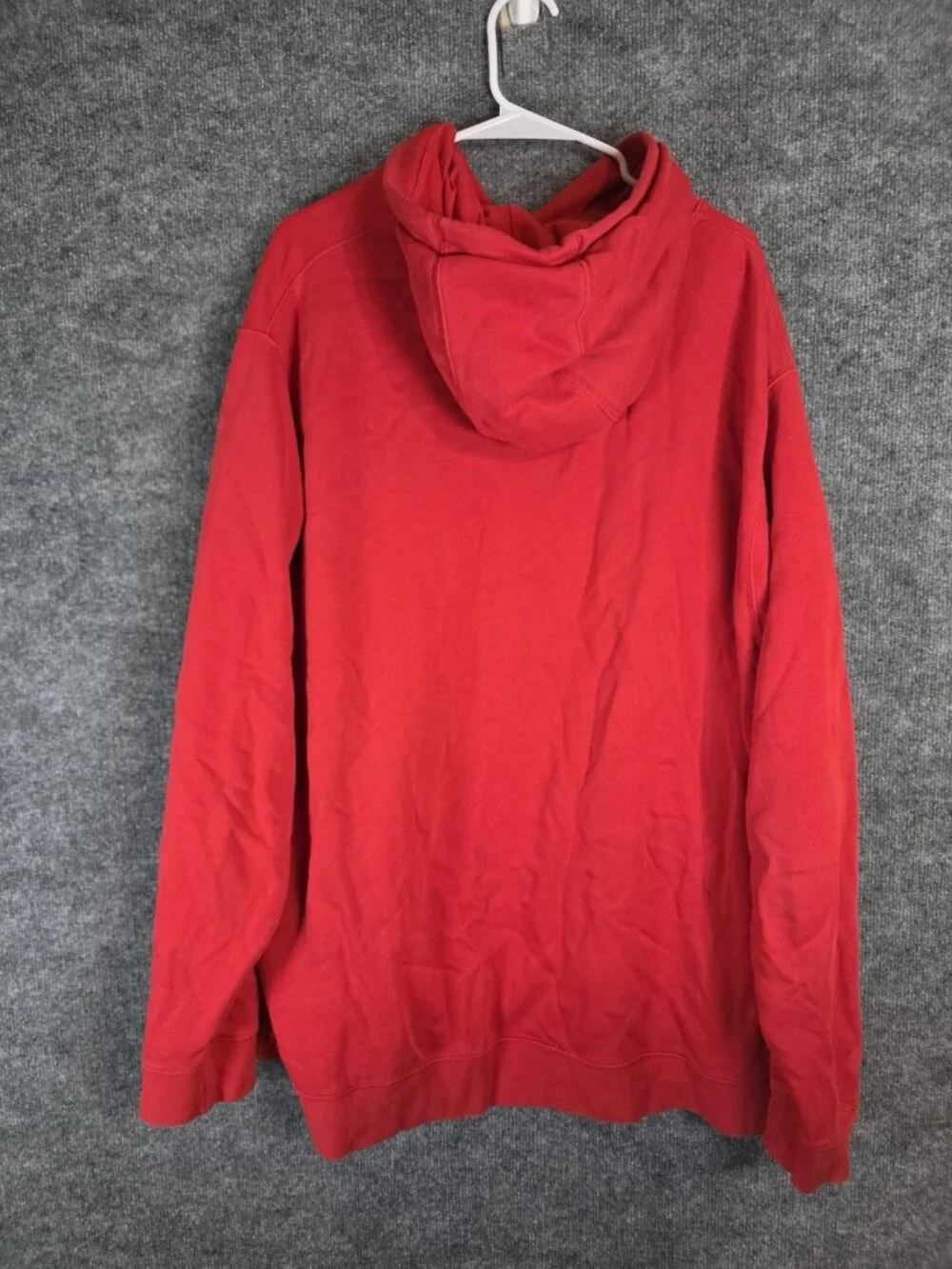 Nike Hoodie Mens 3XL Tall Red Pullover Fleece Sweatshirt Logo Stains BV2654-657